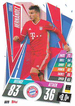 Lucas Hernandez Bayern Munchen 2020/21 Topps Match Attax CL #BAY08